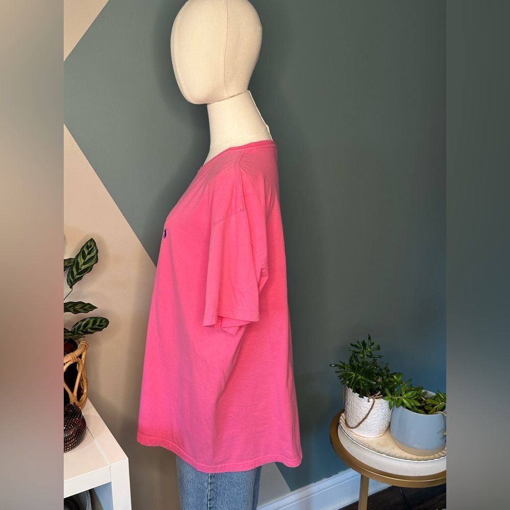Ralph Lauren Polo T-Shirt Preppy Pink Classic Crewneck Iconic Pony Logo size L - Picture 5 of 8